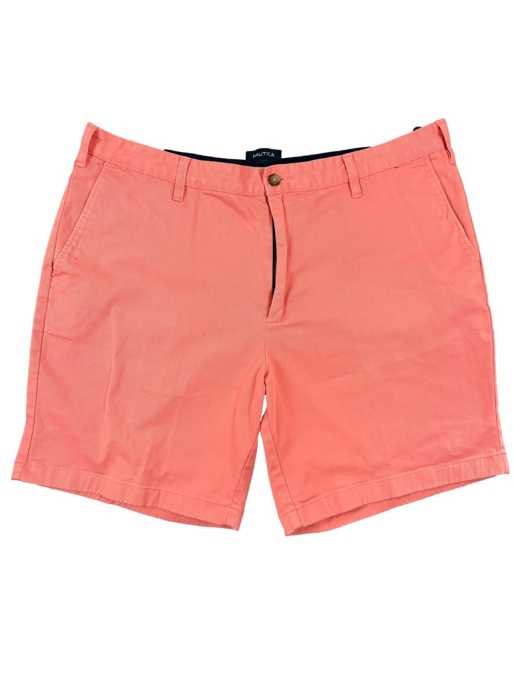 Men’s 40 Nautica Deck Shorts Classic Fit Stretch Salmon Chino Casual